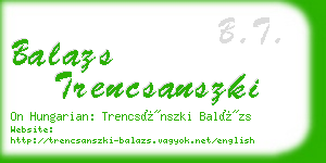 balazs trencsanszki business card